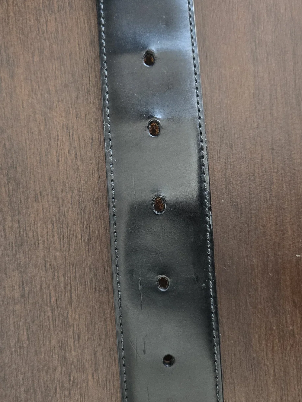 Salvatore Ferragamo Black Leather Belt with Silver Buckle
